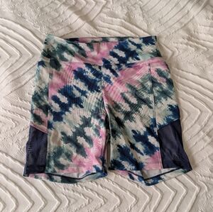 Victoria's Secret Pink and Blue Tie-Dye Bike Shorts